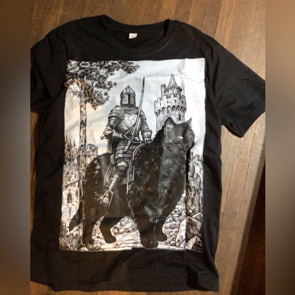 NEW! Kitty n Knight  Black Graphic tee